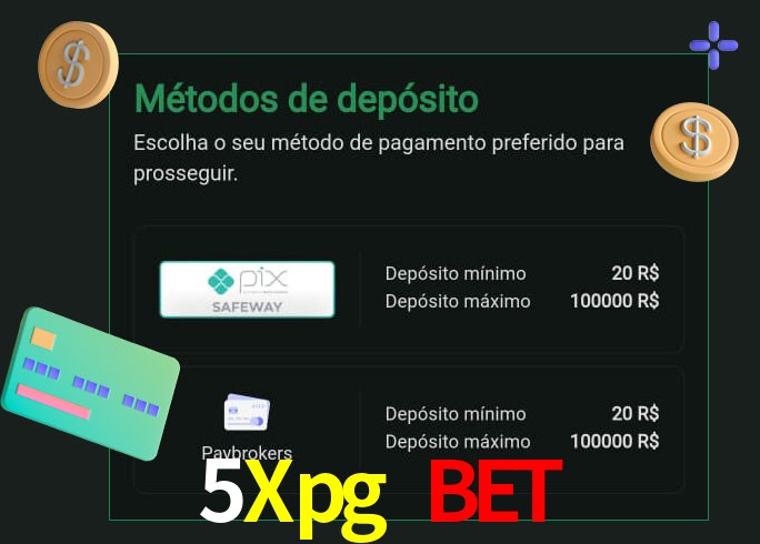 O cassino 5Xpg Bet oferece uma grande variedade de métodos de pagamento